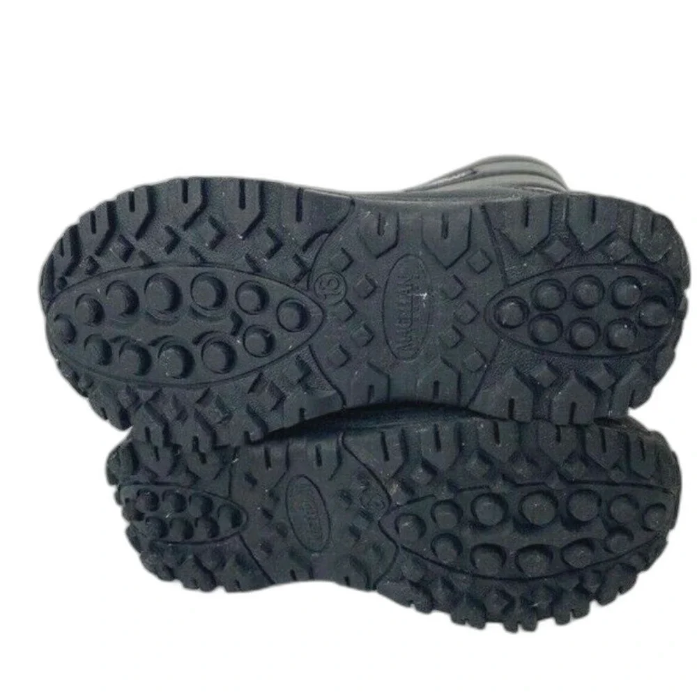 Magellan Outdoors Kids Black Quilted Puffer Side Zip Snow Boots Size 13